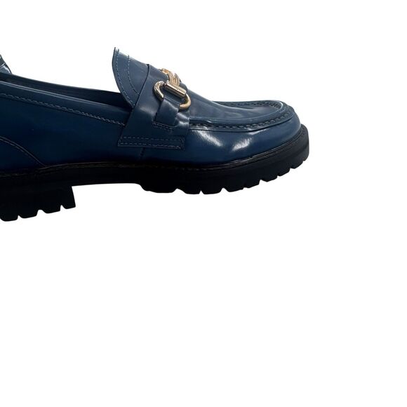 Steve Madden Women's  Blue Patent Horsebit Mistor Loafer Sz 8 - Picture 10 of 16